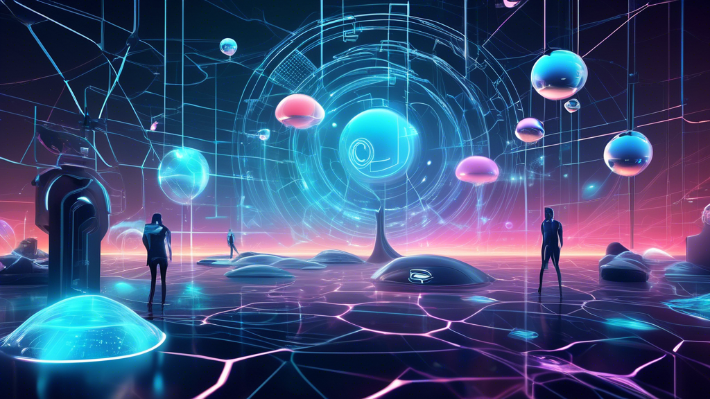 Create an image depicting a futuristic digital landscape featuring stylized, abstract representations of various web browsers. Each browser is visualized as a protective shield, symbolizing privacy and security. The scene is set in a virtual world with glowing, interconnected pathways, highlighting the concept of seamless and safe online navigation. The atmosphere should be bright and tech-inspired, representing innovation in private browsing solutions.